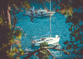 A private marina and sailing center in the Caribbean